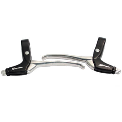 Saccon remgreep set L211 canti/rollerbrake zwart/zilver - AE-trading