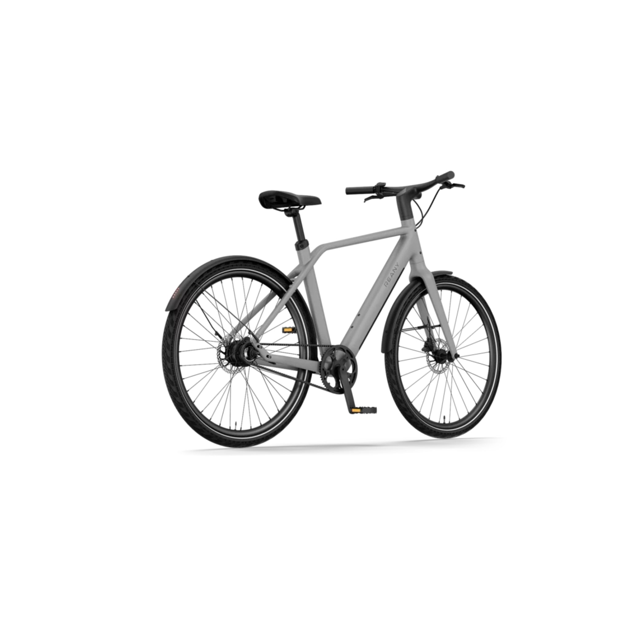 Reany N1 - Elektrische Fiets - Steengrijs - 28 inch - LG-Accu 360Wh - 250W (35Nm) Mivice Achterwielmotor - Belt Drive - Hydraulische Remmen - AE-trading