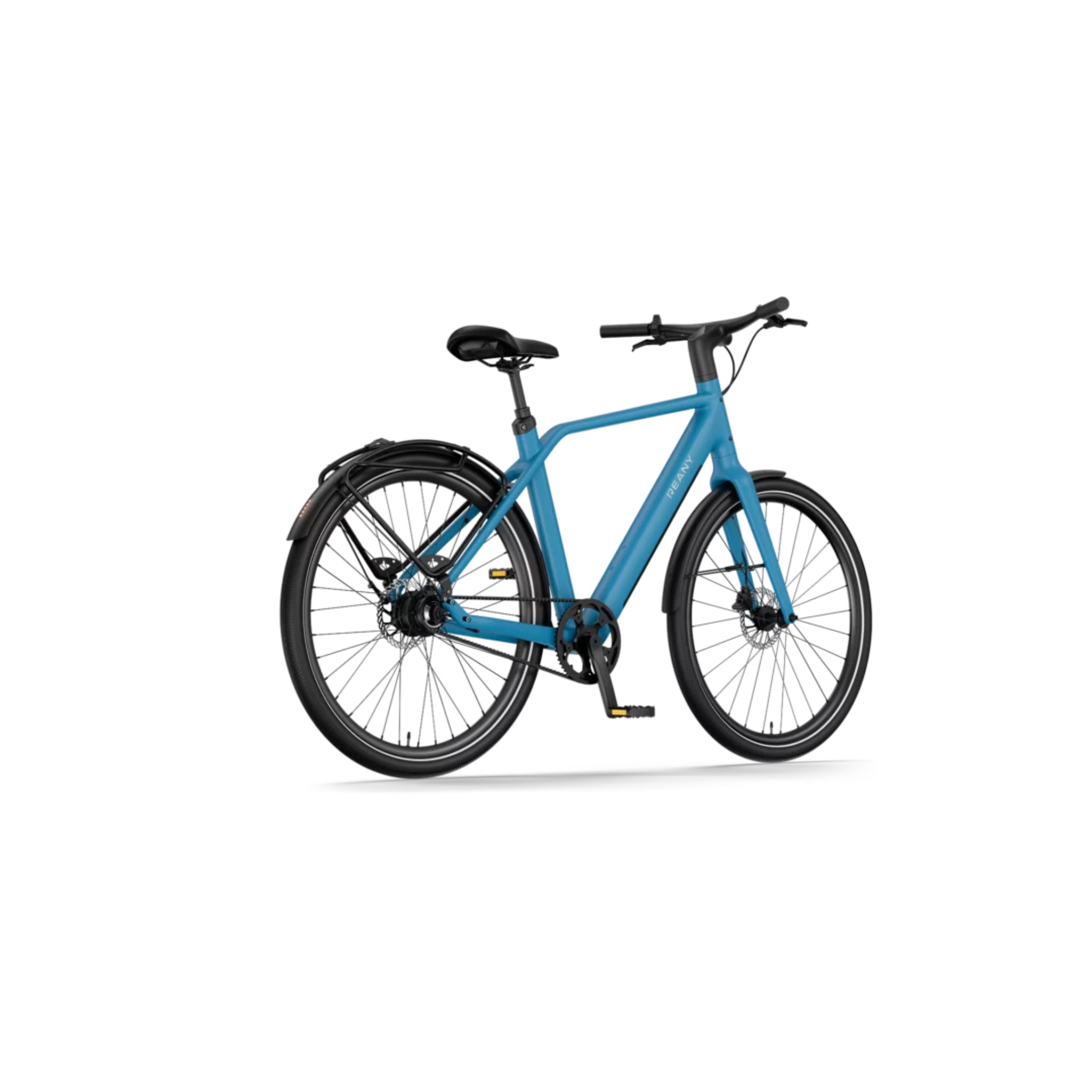 Reany N1 GT - Elektrische Fiets - Azuurblauw - 28 inch - LG-Accu 360Wh - 250W (45Nm) Mivice Achterwielmotor - Belt Drive - Hydraulische Remmen - AE-trading