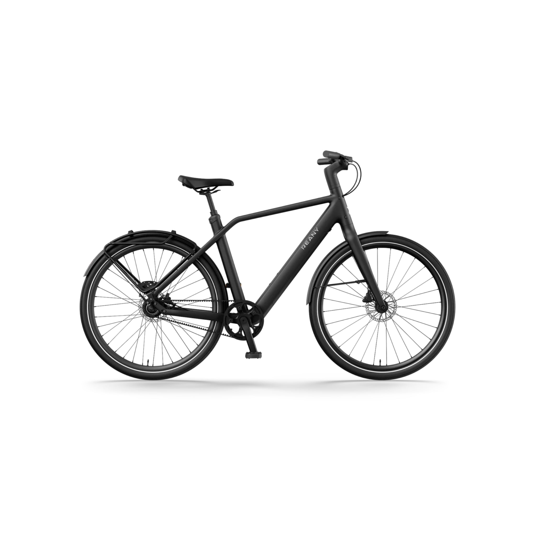 Reany N1 GT - Elektrische Fiets - Nachtzwart - 28 inch - LG-Accu 360Wh - 250W (45Nm) Mivice Achterwielmotor - Belt Drive - Hydraulische Remmen - AE-trading