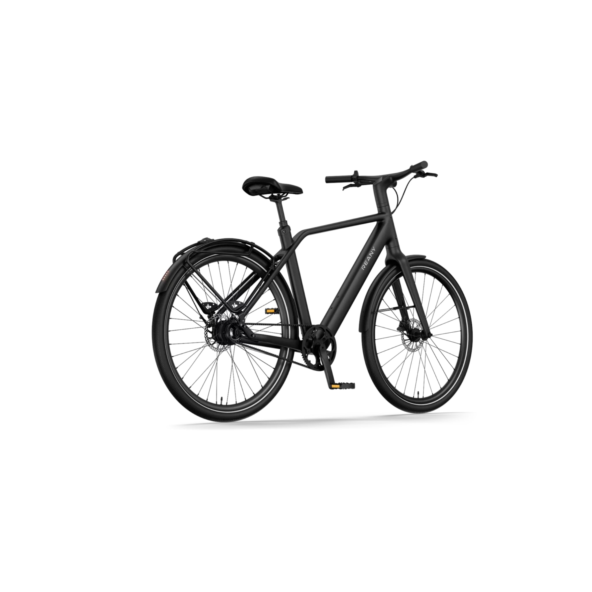 Reany N1 GT - Elektrische Fiets - Nachtzwart - 28 inch - LG-Accu 360Wh - 250W (45Nm) Mivice Achterwielmotor - Belt Drive - Hydraulische Remmen - AE-trading