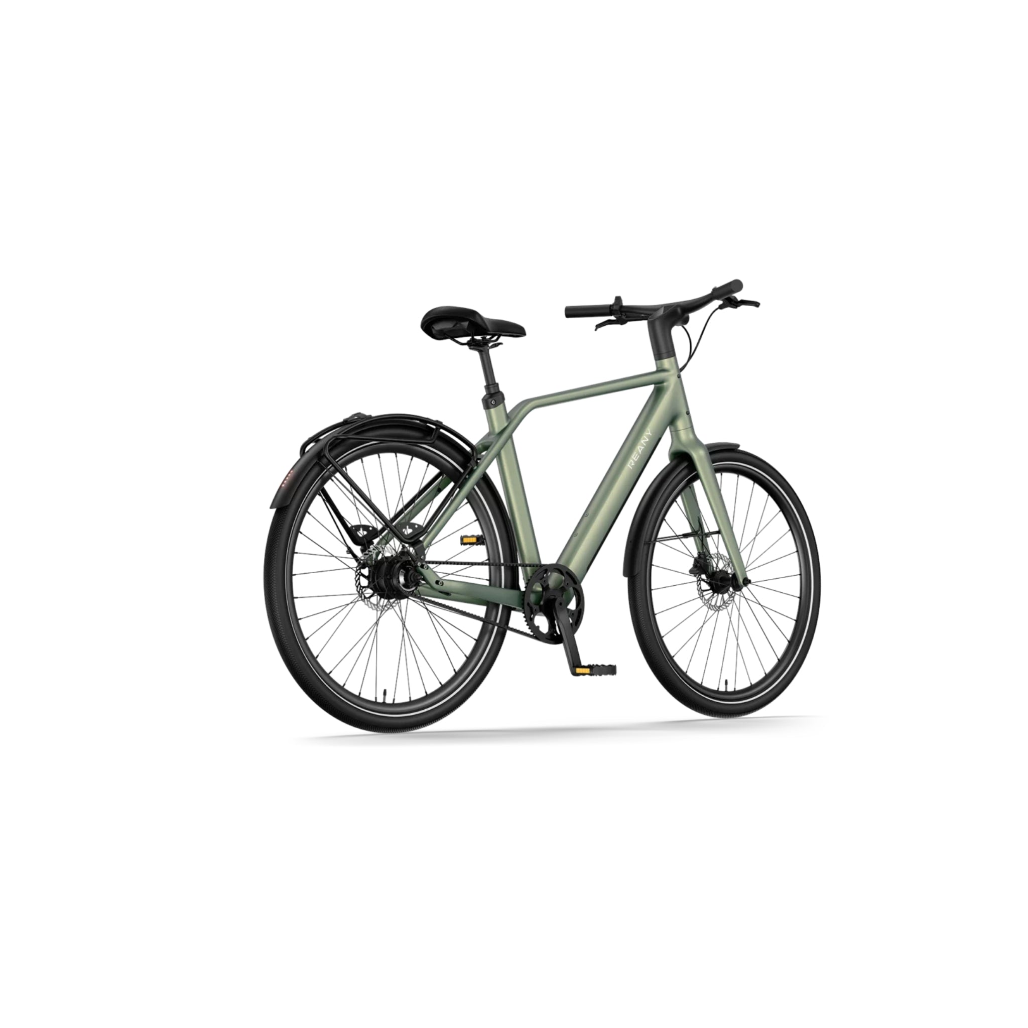 Reany N1 GT - Elektrische Fiets - Saliegroen - 28 inch - LG-Accu 360Wh - 250W (45Nm) Mivice Achterwielmotor - Belt Drive - Hydraulische Remmen - AE-trading