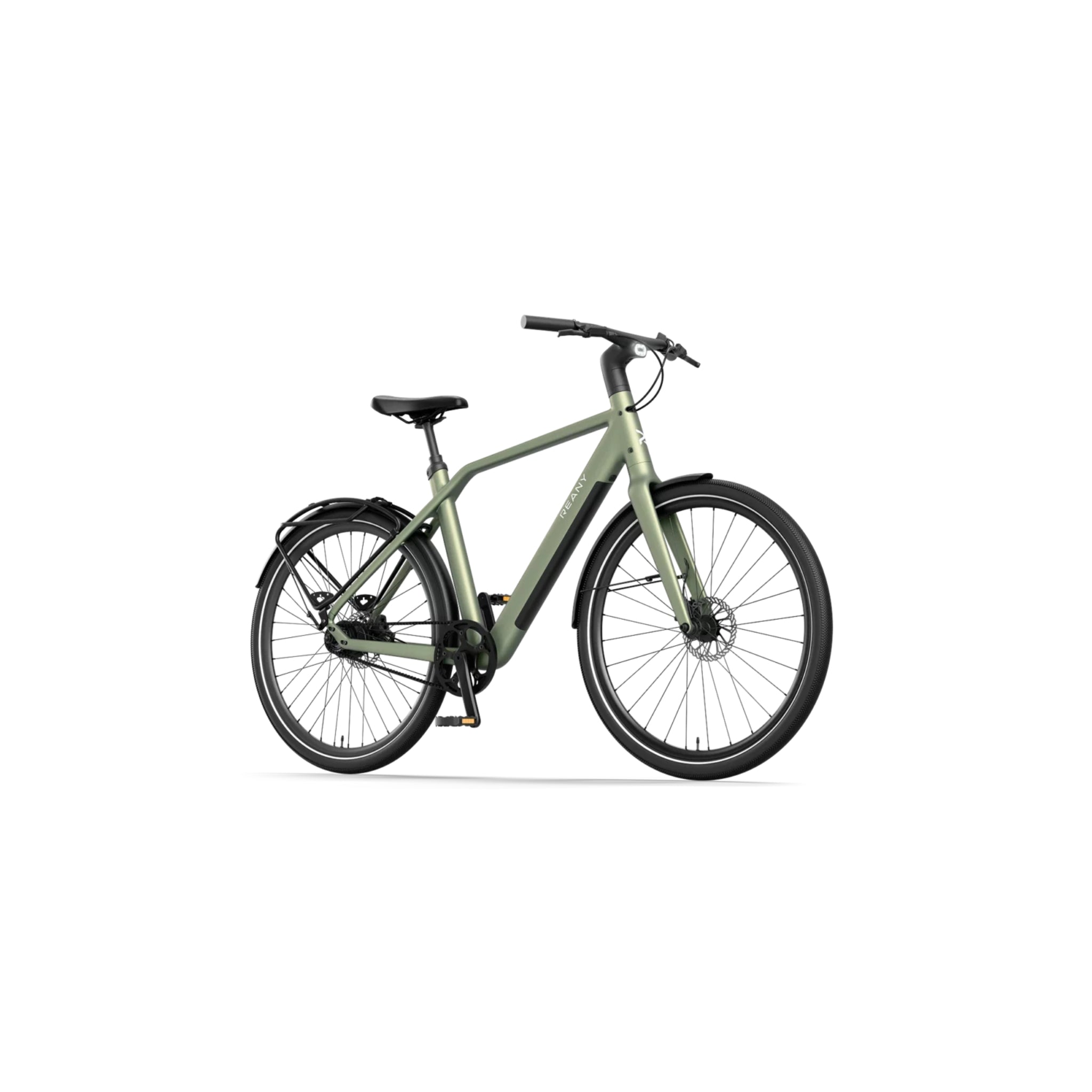 Reany N1 GT - Elektrische Fiets - Saliegroen - 28 inch - LG-Accu 360Wh - 250W (45Nm) Mivice Achterwielmotor - Belt Drive - Hydraulische Remmen - AE-trading