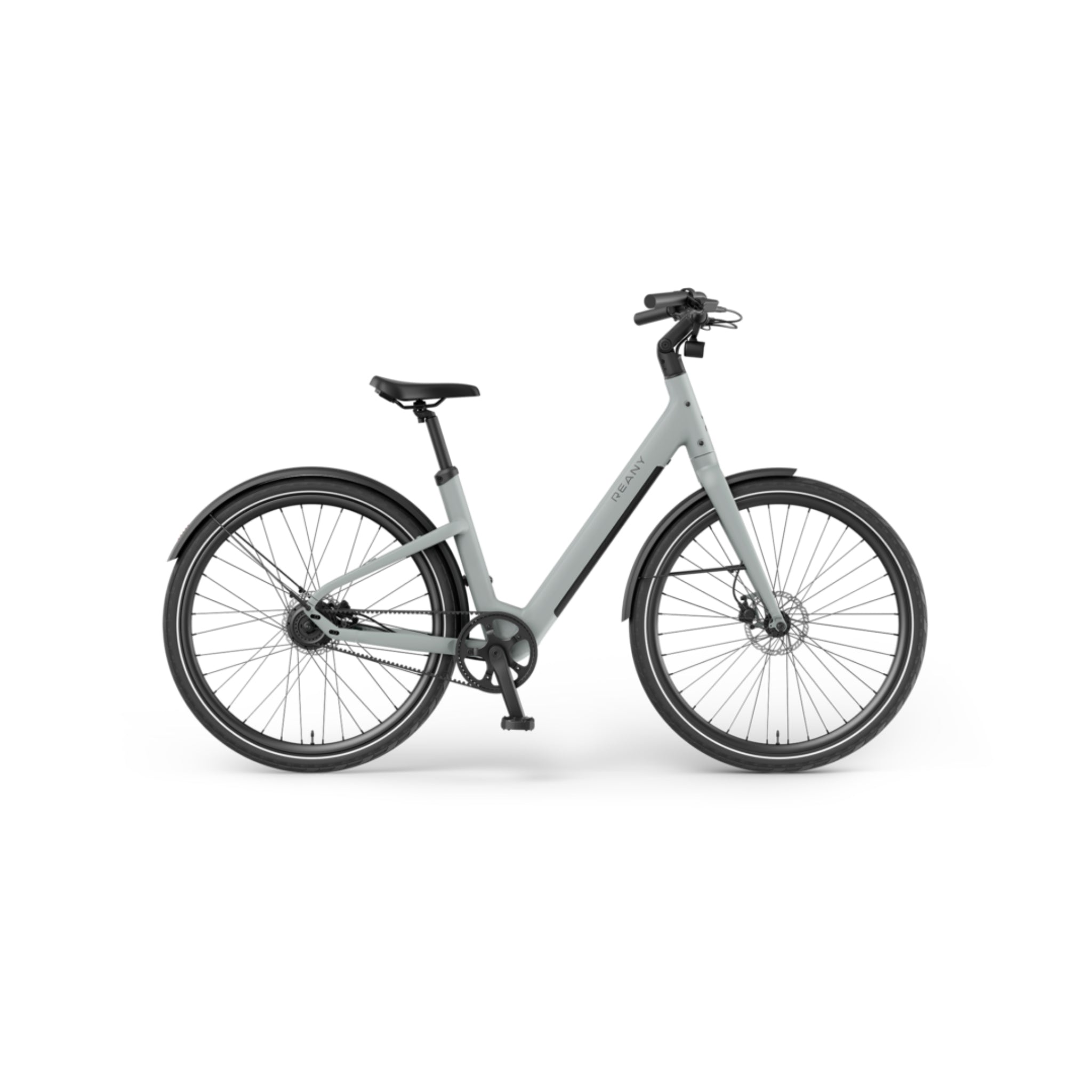 Reany V1 Vivo - Elektrische Fiets - Fris Grijs - 28 inch - LG-Accu 360Wh - 250W (38Nm) Achterwielmotor - Belt Drive - Hydraulische Remmen - AE-trading