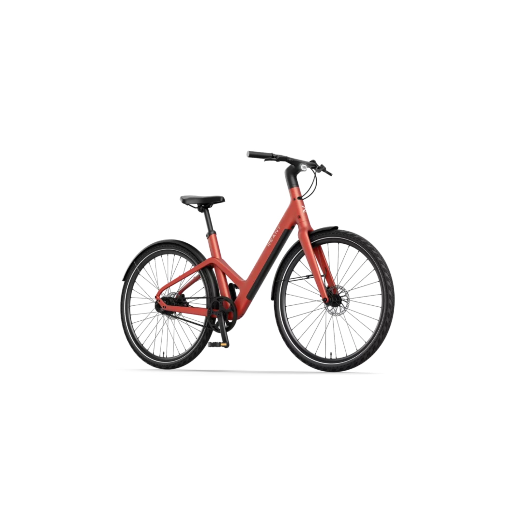 Reany W1 - Elektrische Fiets - Hartslag Rood - 28 inch - LG-Accu 360Wh - 250W (35Nm) Mivice Achterwielmotor - Belt Drive - Hydraulische Remmen - AE-trading