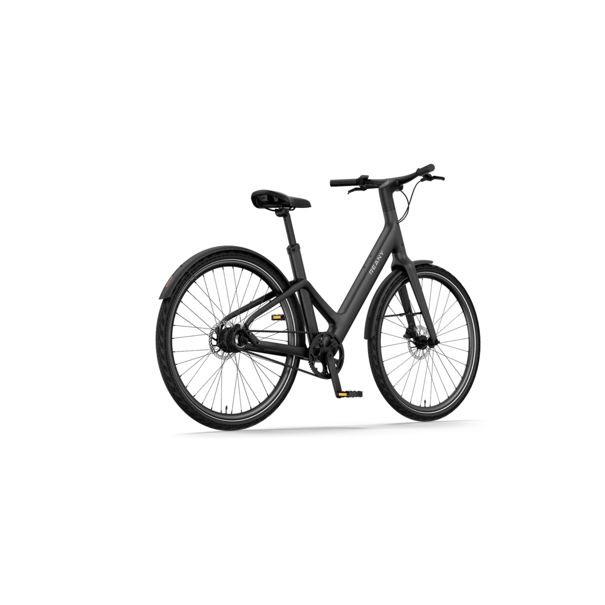 Reany W1 - Elektrische Fiets - Nachtzwart - 28 inch - LG-Accu 360Wh - 250W (35Nm) Mivice Achterwielmotor - Belt Drive - Hydraulische Remmen - AE-trading