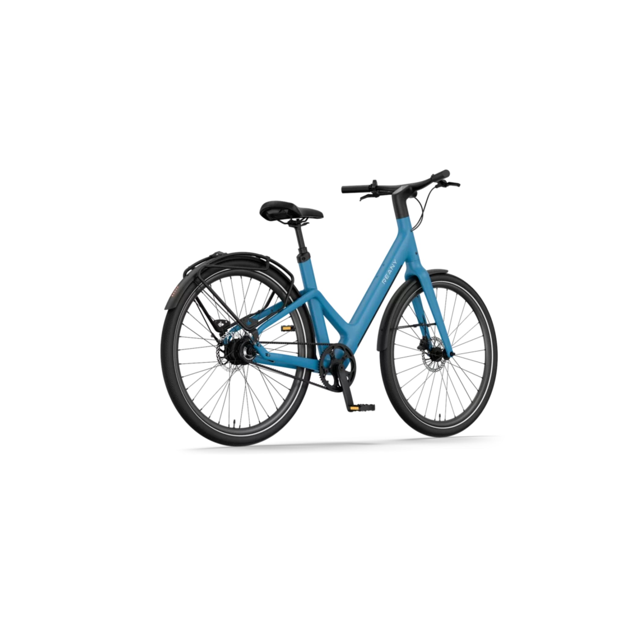 Reany W1 GT - Elektrische Fiets - Azuurblauw - 28 inch - LG-Accu 360Wh - 250W (45Nm) Mivice Achterwielmotor - Belt Drive - Hydraulische Remmen - AE-trading
