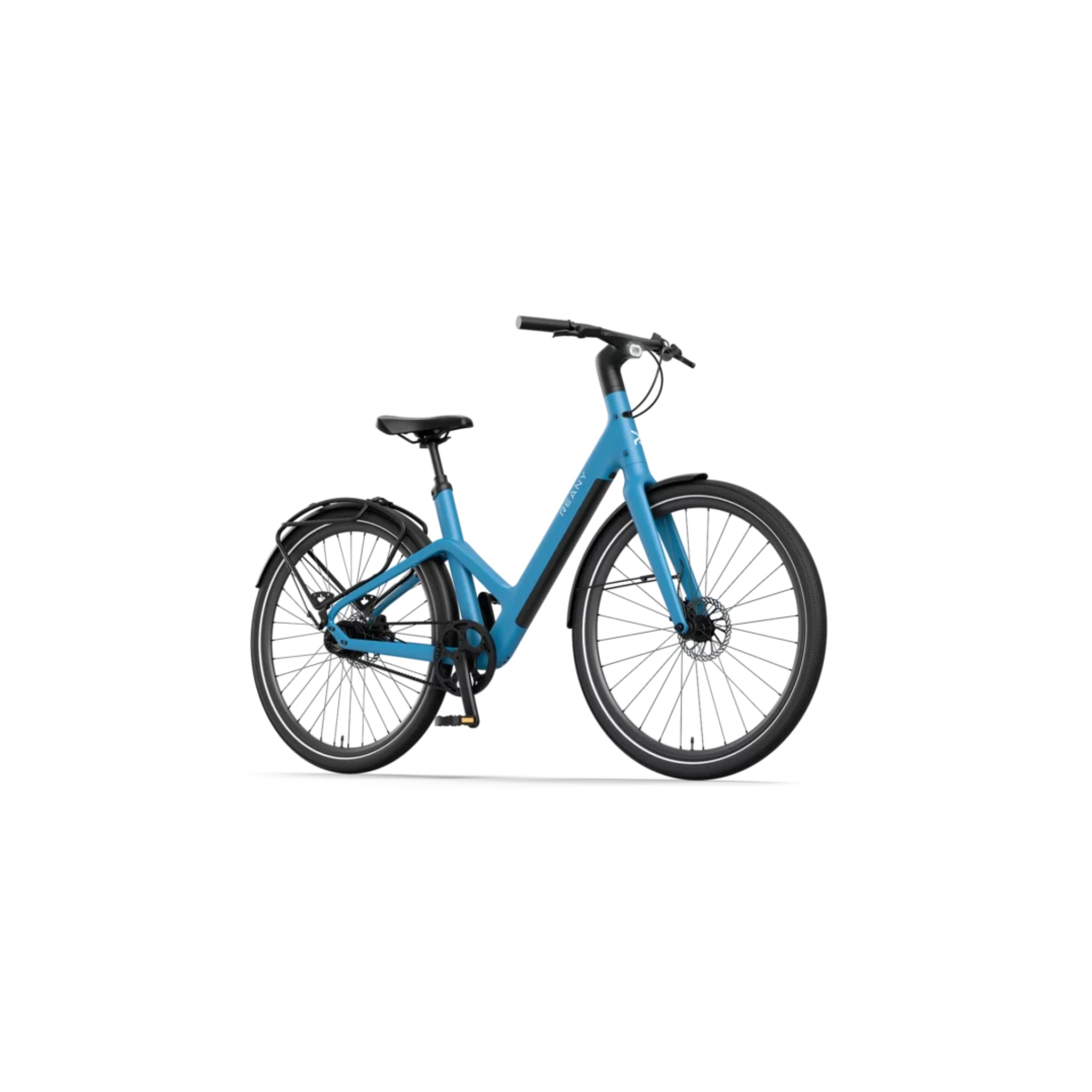 Reany W1 GT - Elektrische Fiets - Azuurblauw - 28 inch - LG-Accu 360Wh - 250W (45Nm) Mivice Achterwielmotor - Belt Drive - Hydraulische Remmen - AE-trading