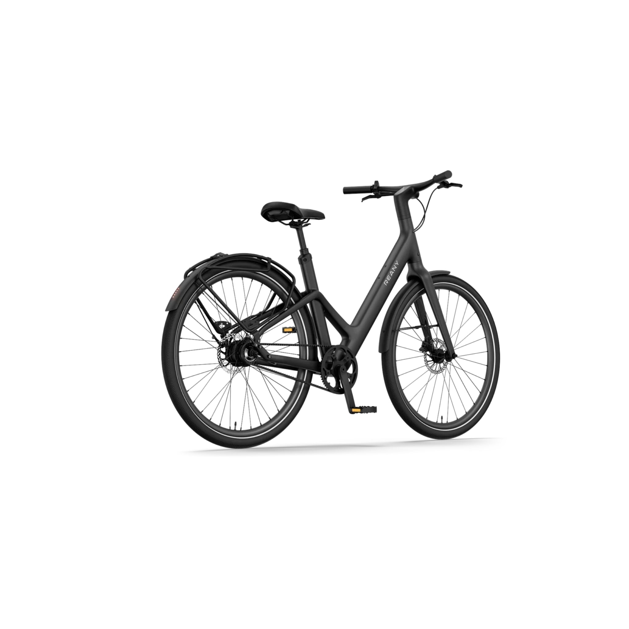 Reany W1 GT - Elektrische Fiets - Nachtzwart - 28 inch - LG-Accu 360Wh - 250W (45Nm) Mivice Achterwielmotor - Belt Drive - Hydraulische Remmen - AE-trading