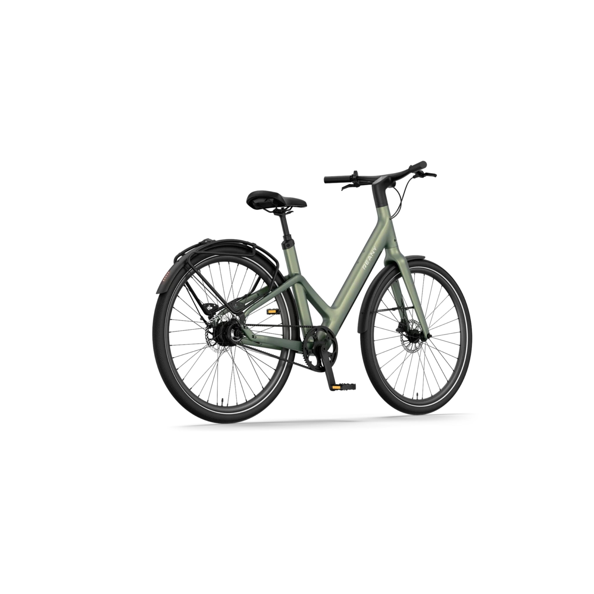 Reany W1 GT - Elektrische Fiets - Saliegroen - 28 inch - LG-Accu 360Wh - 250W (45Nm) Mivice Achterwielmotor - Belt Drive - Hydraulische Remmen - AE-trading