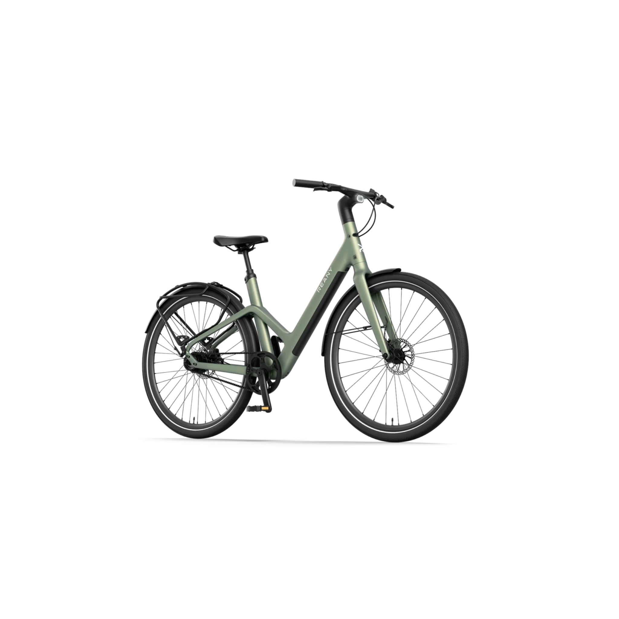 Reany W1 GT - Elektrische Fiets - Saliegroen - 28 inch - LG-Accu 360Wh - 250W (45Nm) Mivice Achterwielmotor - Belt Drive - Hydraulische Remmen - AE-trading