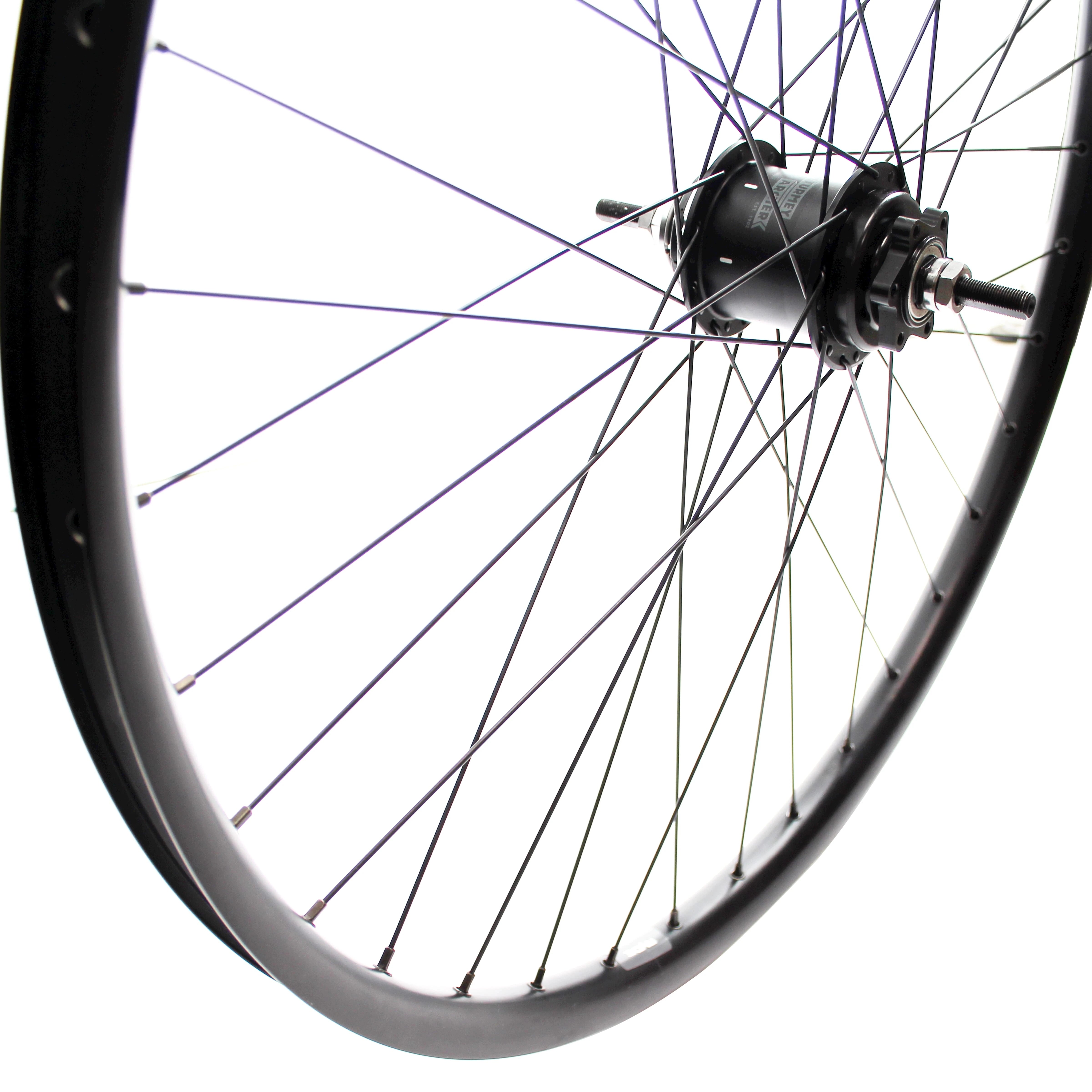 Roland achterwiel 28 SA A2K 2-speed Rival26 zwart RVS spk - AE-trading