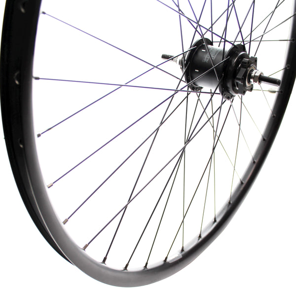 Roland achterwiel 28 SA A2K 2-speed Rival26 zwart RVS spk - AE-trading