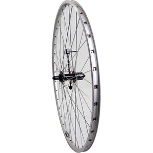 Roland achterwiel 28 uitval cass 7v ZAC19 zilver RVS spk - AE-trading