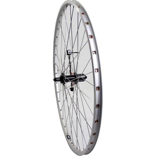 Roland achterwiel 28 uitval cass 7v ZAC19 zilver RVS spk - AE-trading
