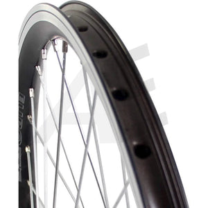 Roland voorwiel 24 x 1.75 vast Alu V-profil zwart zink spk - AE-trading
