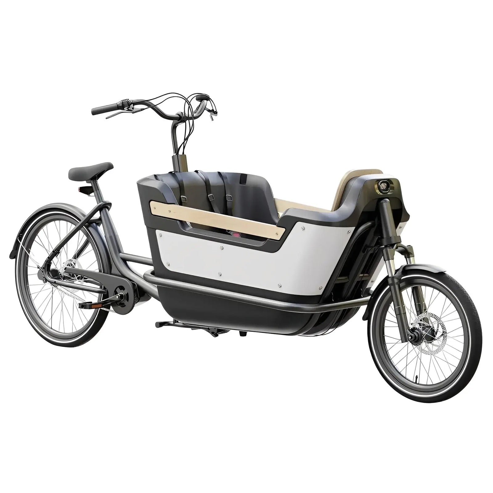 Royal Cargo Bike 2W Premium Plus – Elektrische Bakfiets – Taupe Grijs – 504Wh - AE-trading