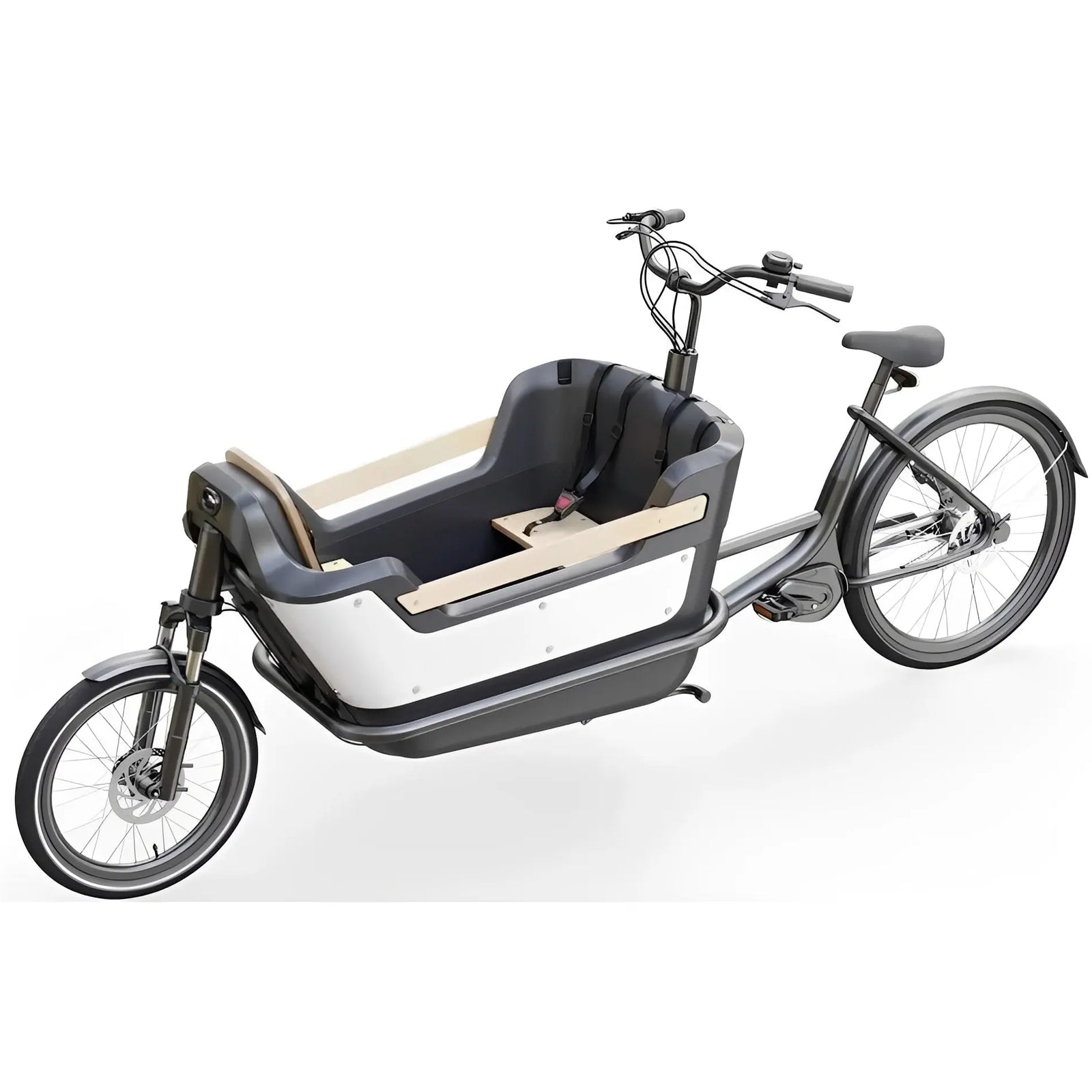 Royal Cargo Bike 2W Premium Plus – Elektrische Bakfiets – Taupe Grijs – 504Wh - AE-trading