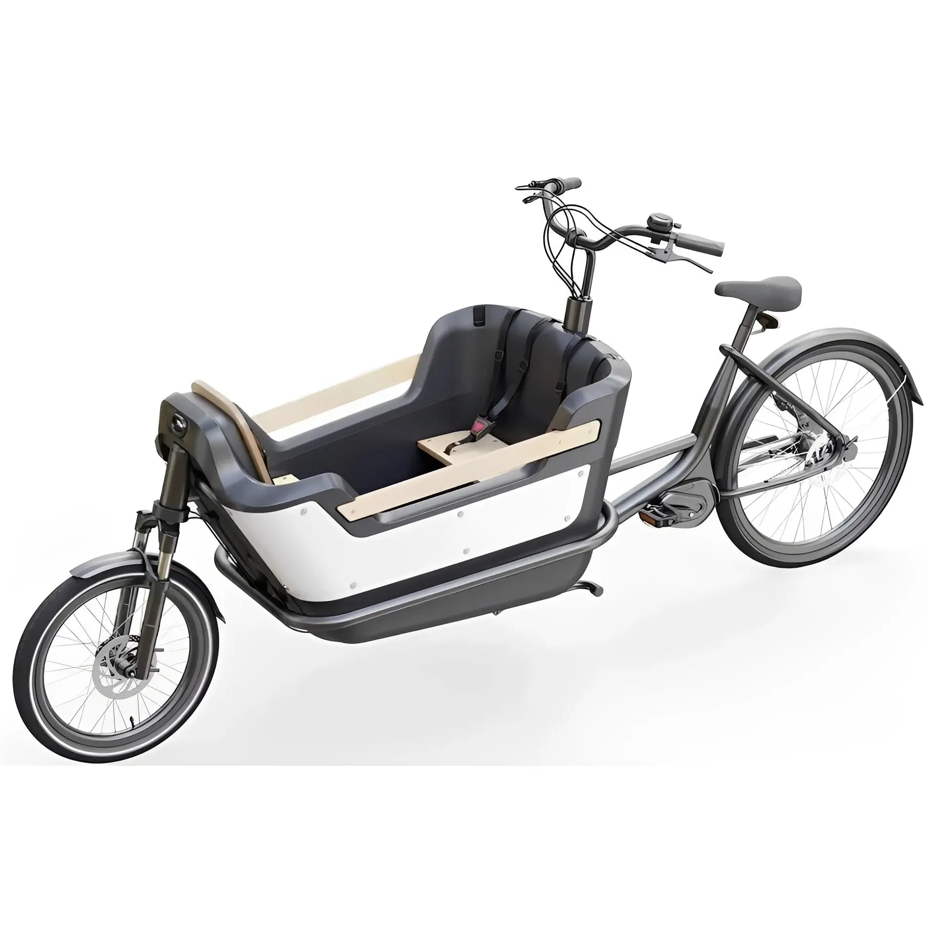 Royal Cargo Bike 2W Premium Plus – Elektrische Bakfiets – Taupe Grijs – 630Wh - AE-trading