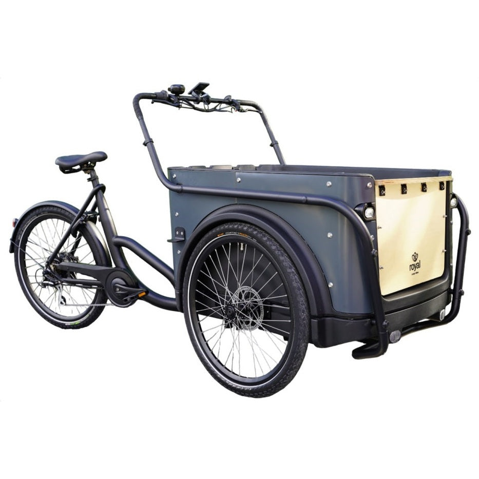 Royal Cargo Bike 3W Eco – Antraciet – Elektrische Bakfiets – 504Wh