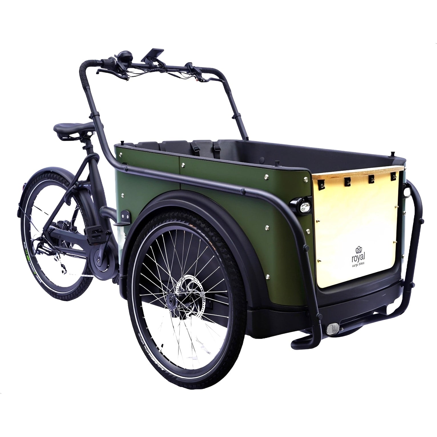 Royal Cargo Bike 3W Eco – Groen – Elektrische Driewieler Bakfiets – 504Wh accu – Bafang motor – Hydraulische schijfremmen – Shimano 8-speed - AE-trading