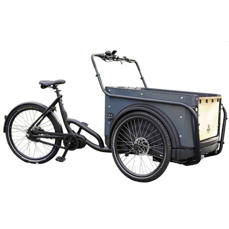 Royal Cargo Bike 3W Premium – Antraciet – Elektrische Bakfiets – 504Wh
