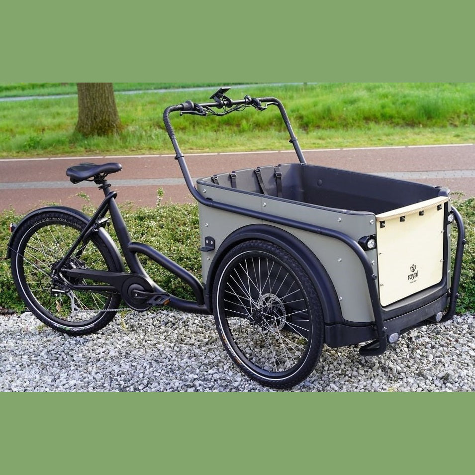 Royal Cargo Bike 3W Premium – Taupe – Elektrische Bakfiets – 504Wh