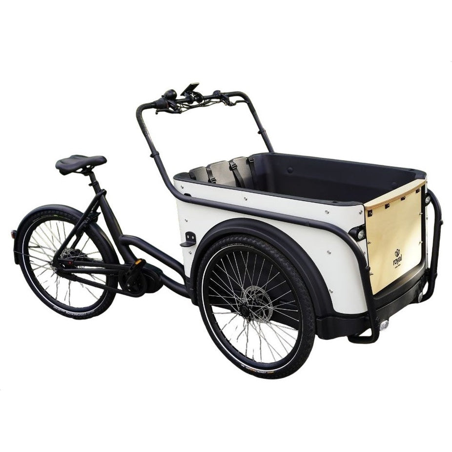 Royal Cargo Bike 3W Premium – Wit – Elektrische Bakfiets – 630Wh