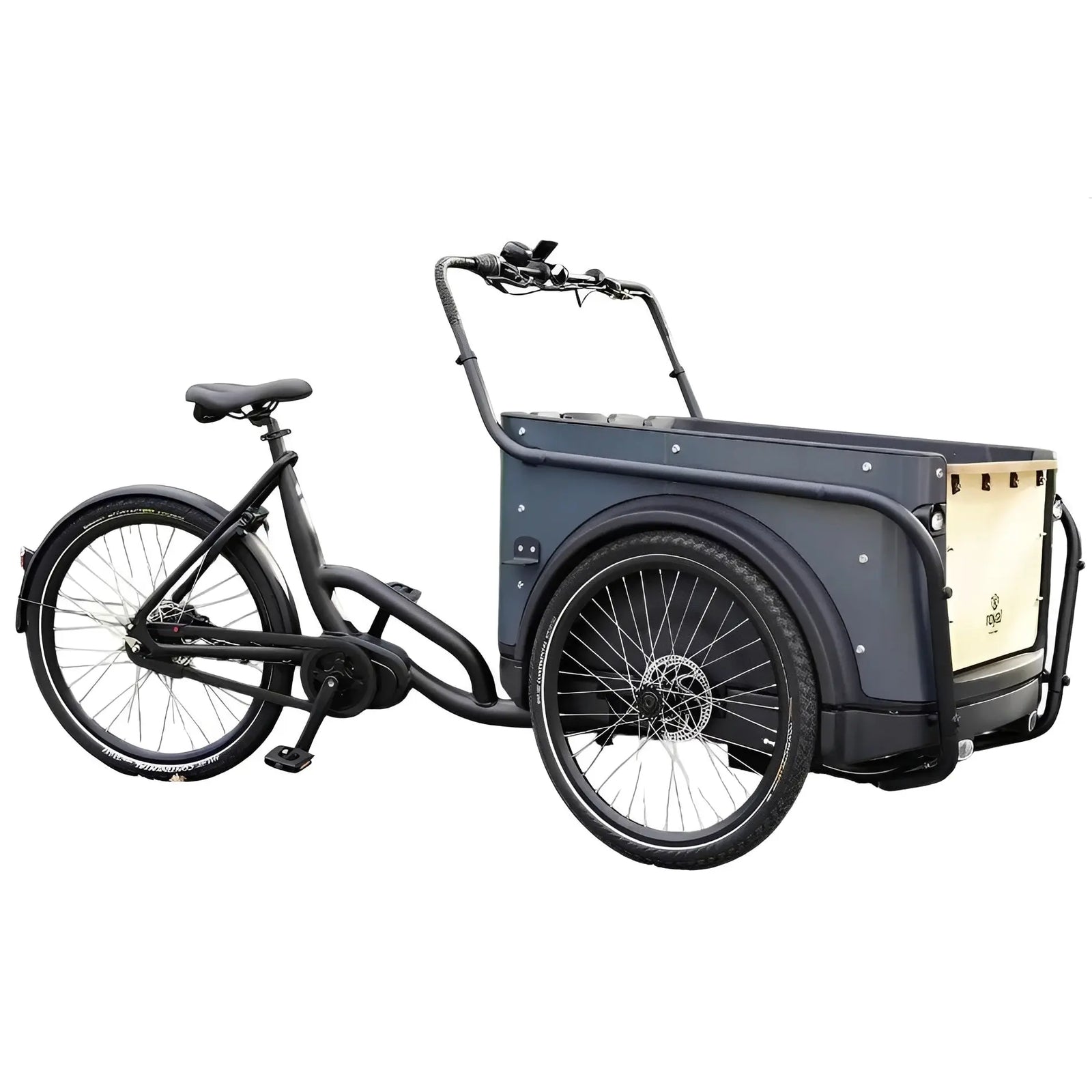 Royal Cargo Bike 3W Premium – Elektrische Bakfiets – Antraciet – 504Wh - AE-trading