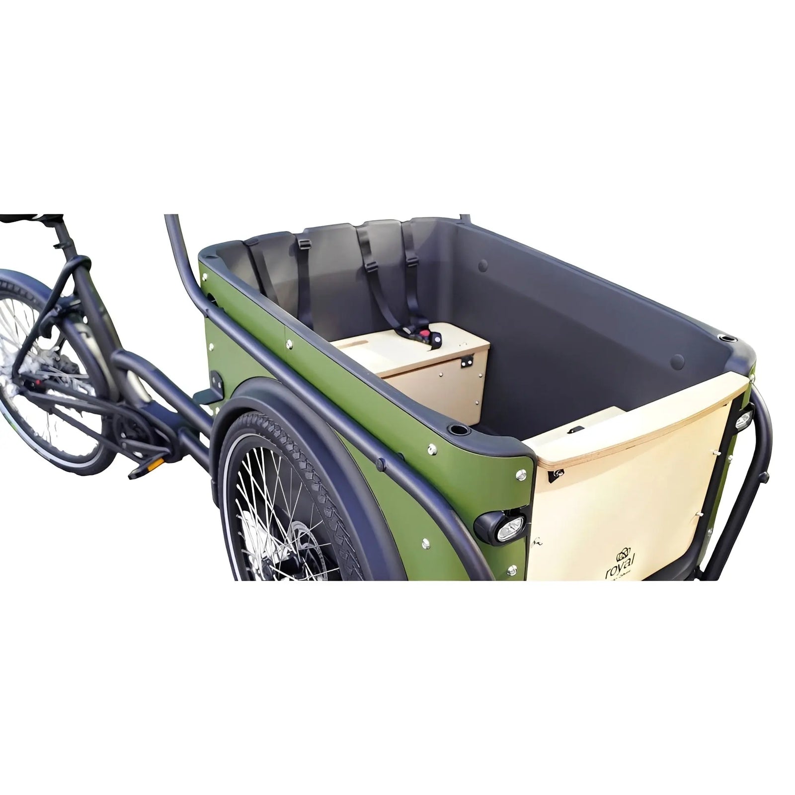Royal Cargo Bike 3W Premium – Elektrische Bakfiets - Groen – 630Wh - AE-trading