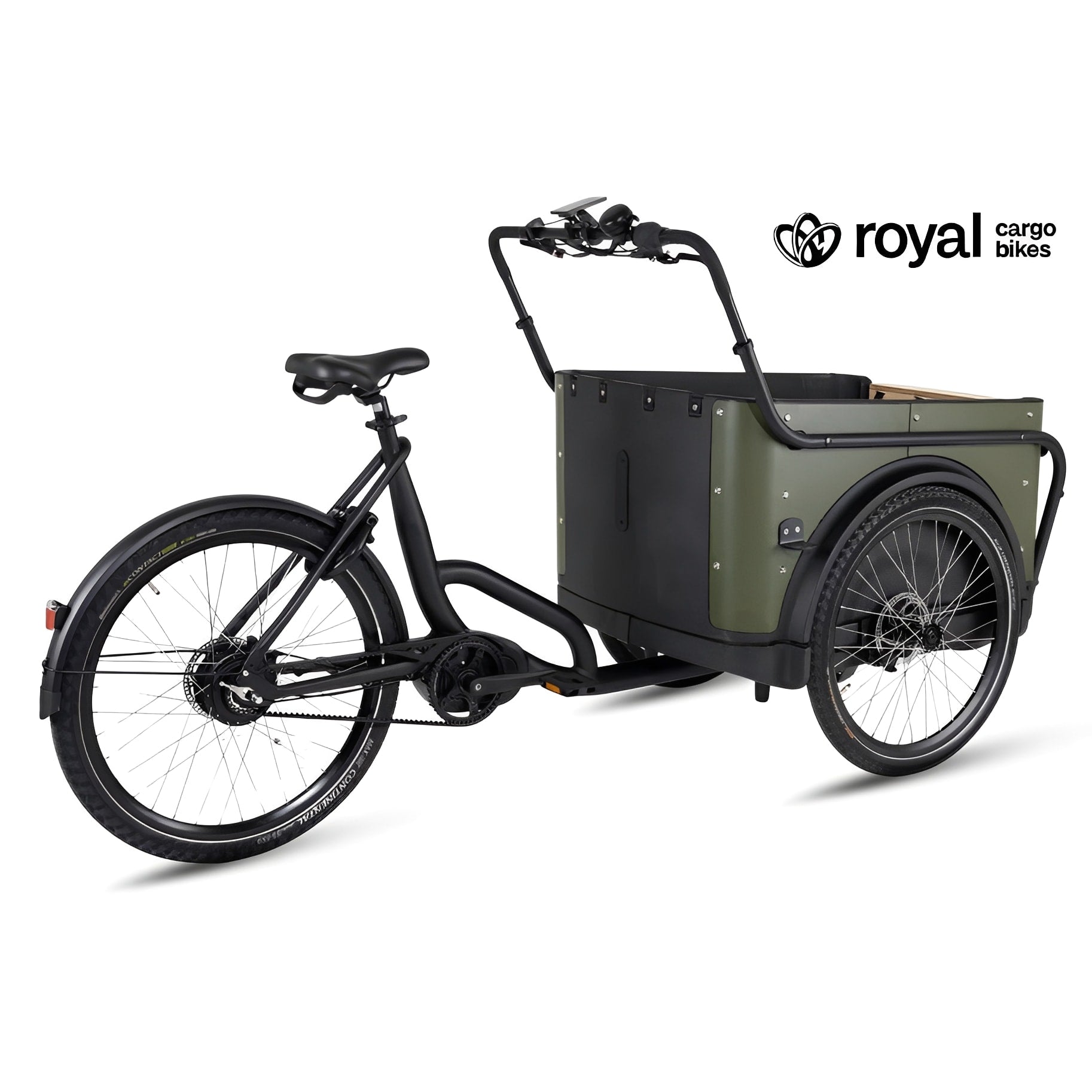 Royal Cargo Bike 3W Premium – Groen – Elektrische Bakfiets – 630Wh - AE-trading