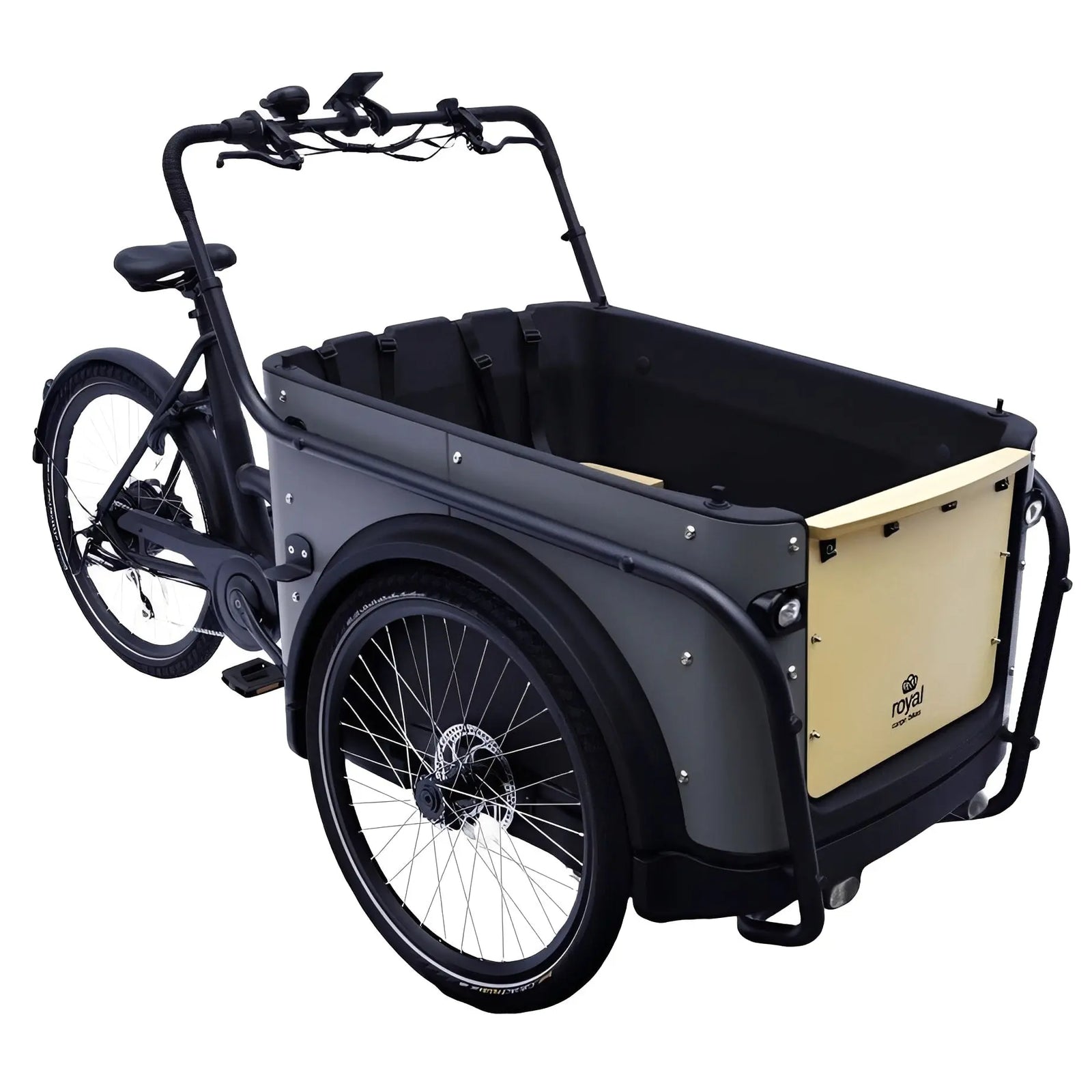 Royal Cargo Bike 3W Premium – Elektrische Bakfiets – Taupe – 504Wh - AE-trading