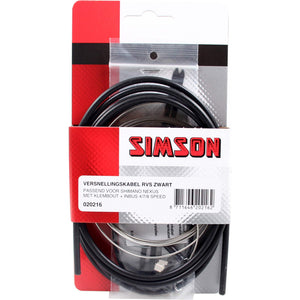 Simson versn kabel Nexus rvs zwart - AE-trading
