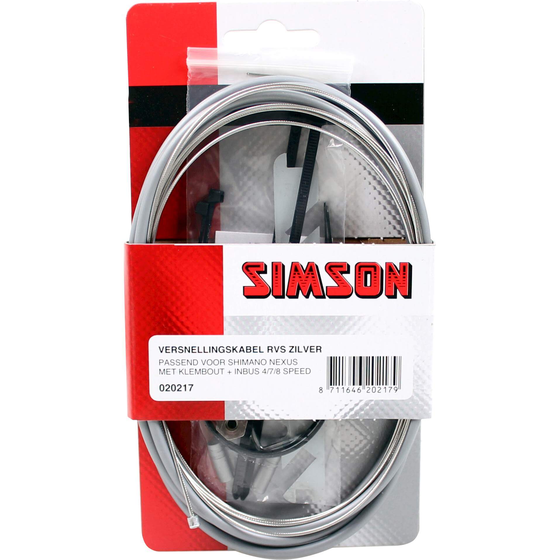 Simson versn kabel Nexus rvs zilver - AE-trading