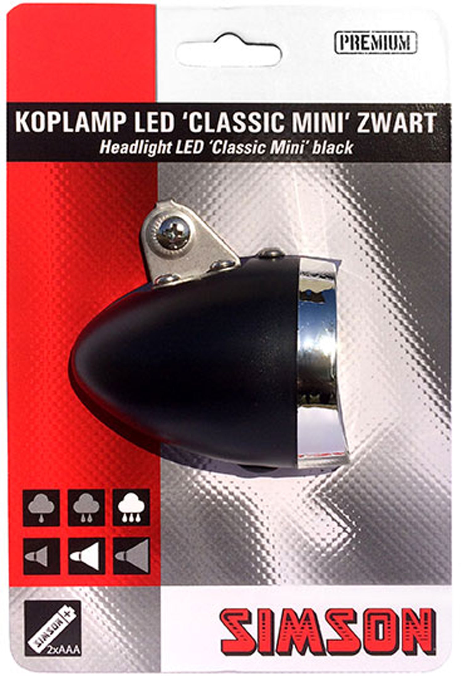 Simson koplamp Classic Mini batterij 4 lux - AE-trading