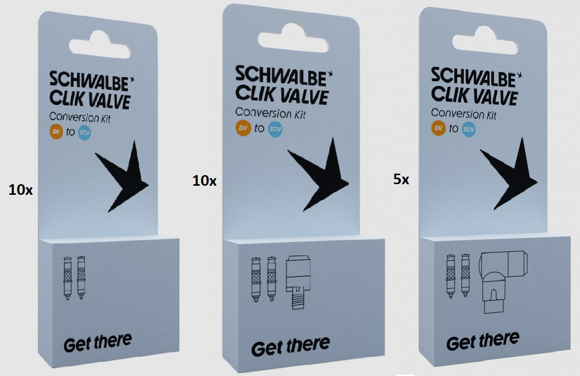 Schwalbe clik valve starter set DV - AE-trading