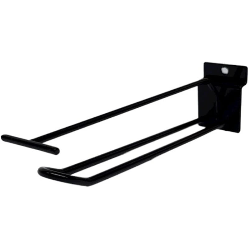 Lamelwand dubbelhaak 20cm met prijspendel zwart - AE-trading