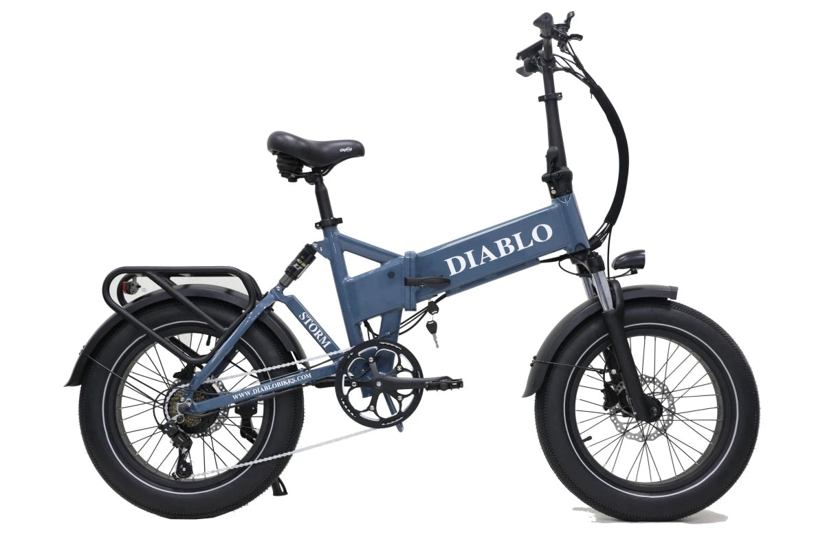 Diablo Storm Fatbike Vouwfiets met Hydraulische remmen - Donker Blauw - AE-trading