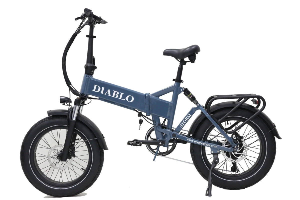 Diablo Storm Fatbike Vouwfiets met Hydraulische remmen - Donker Blauw - AE-trading