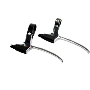 Saccon remgreep set L218 rollerbrake zwart/zilver - AE-trading