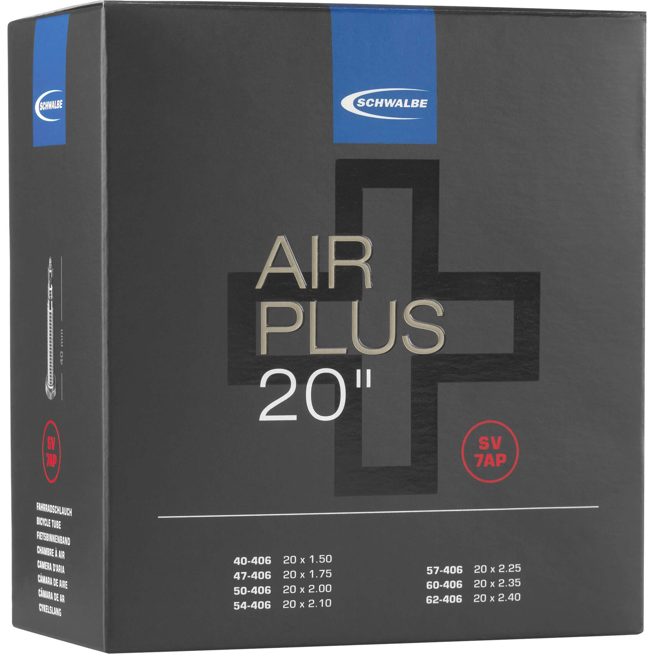 Schwalbe bnb SV7AP Air Plus 20 x 1.50 - 2.40 fv 40mm - AE-trading