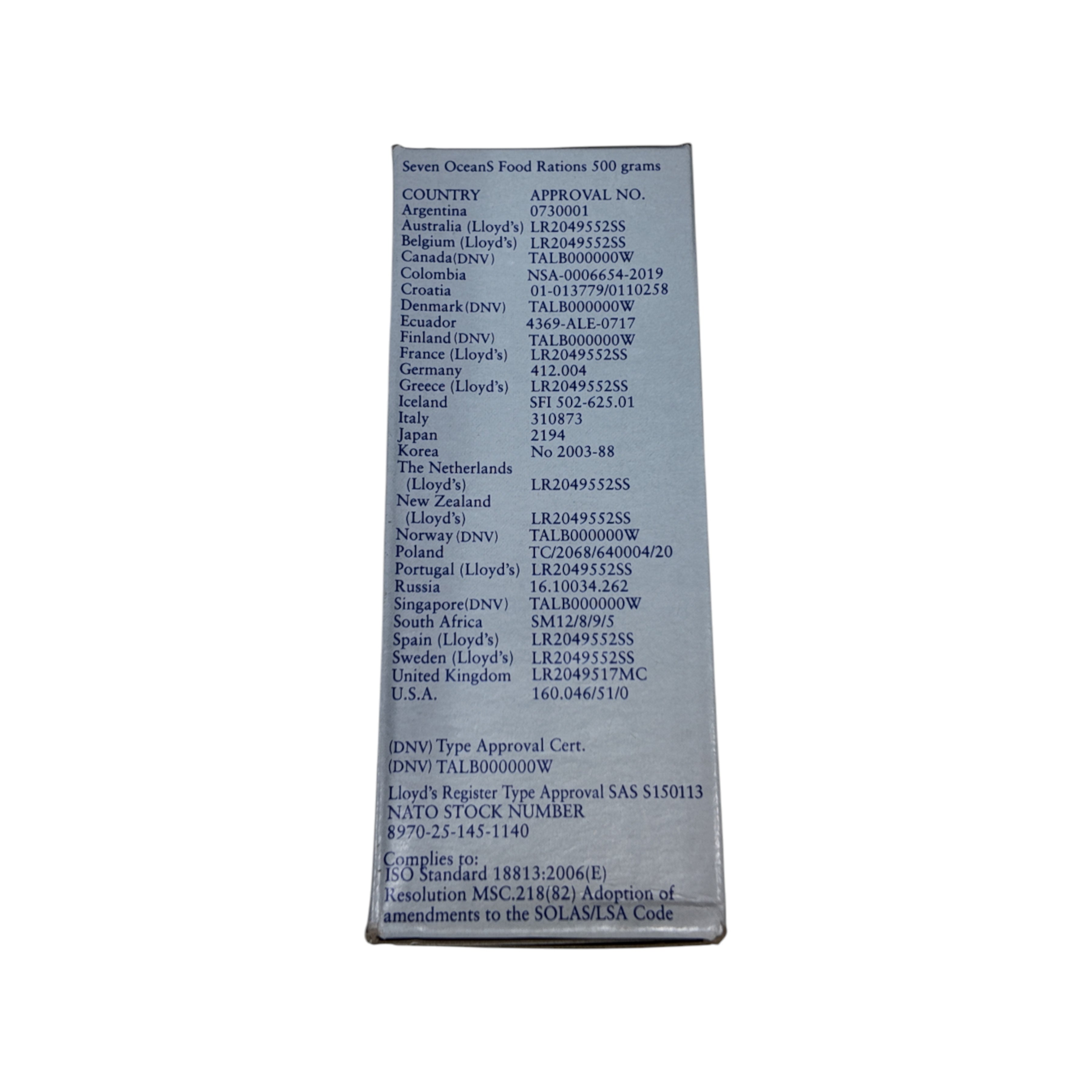 Seven Oceans Voedsel Rantsoen - AE-trading