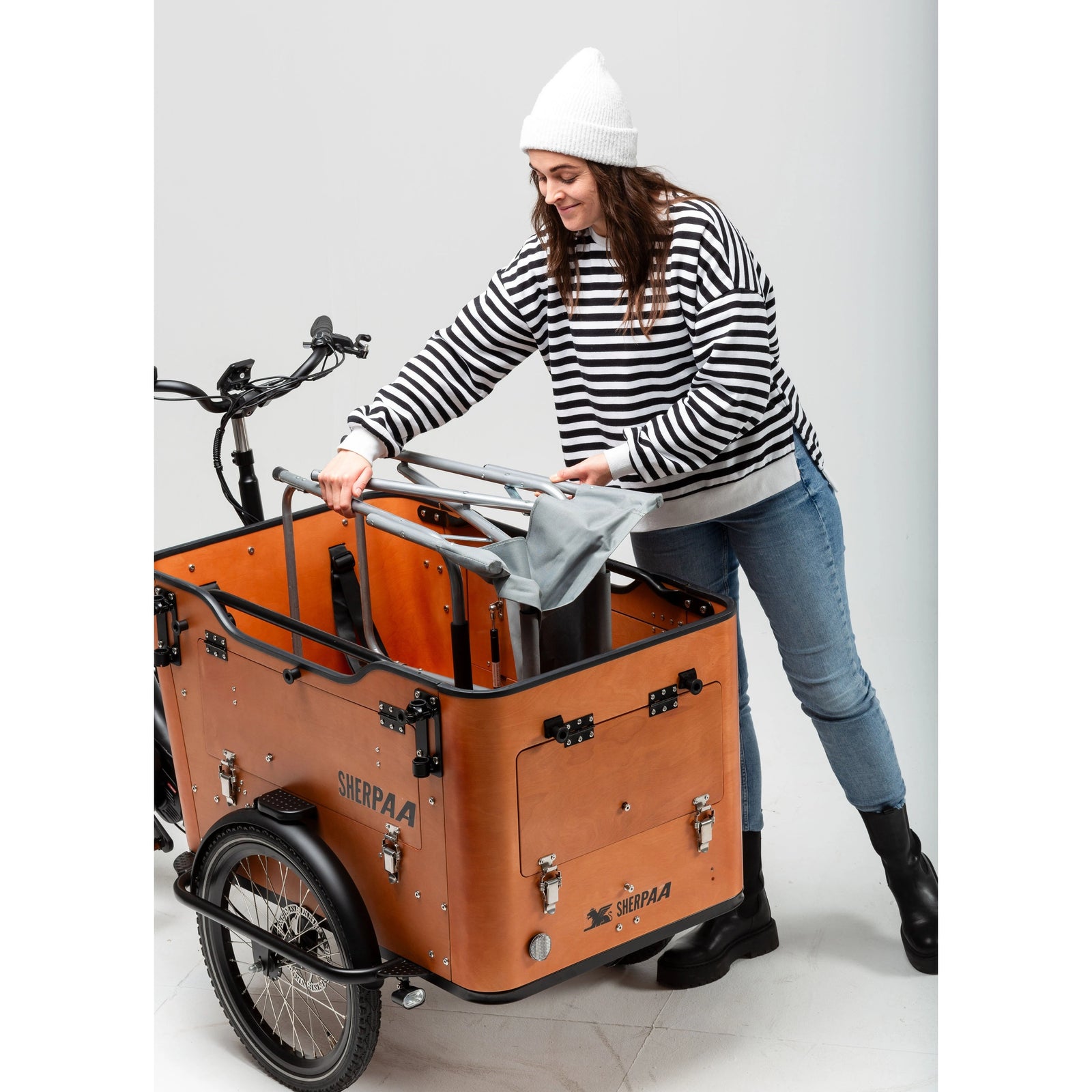 Sherpaa Cargo Elektrische Bakfiets – Bruin Zwart - AE-trading