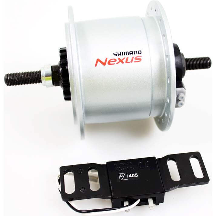 Shimano dynamonaaf 6v 3w DH-C6000 RB zilver - AE-trading