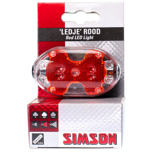 Simson achterlicht 5 led batterij zadelpen - AE-trading