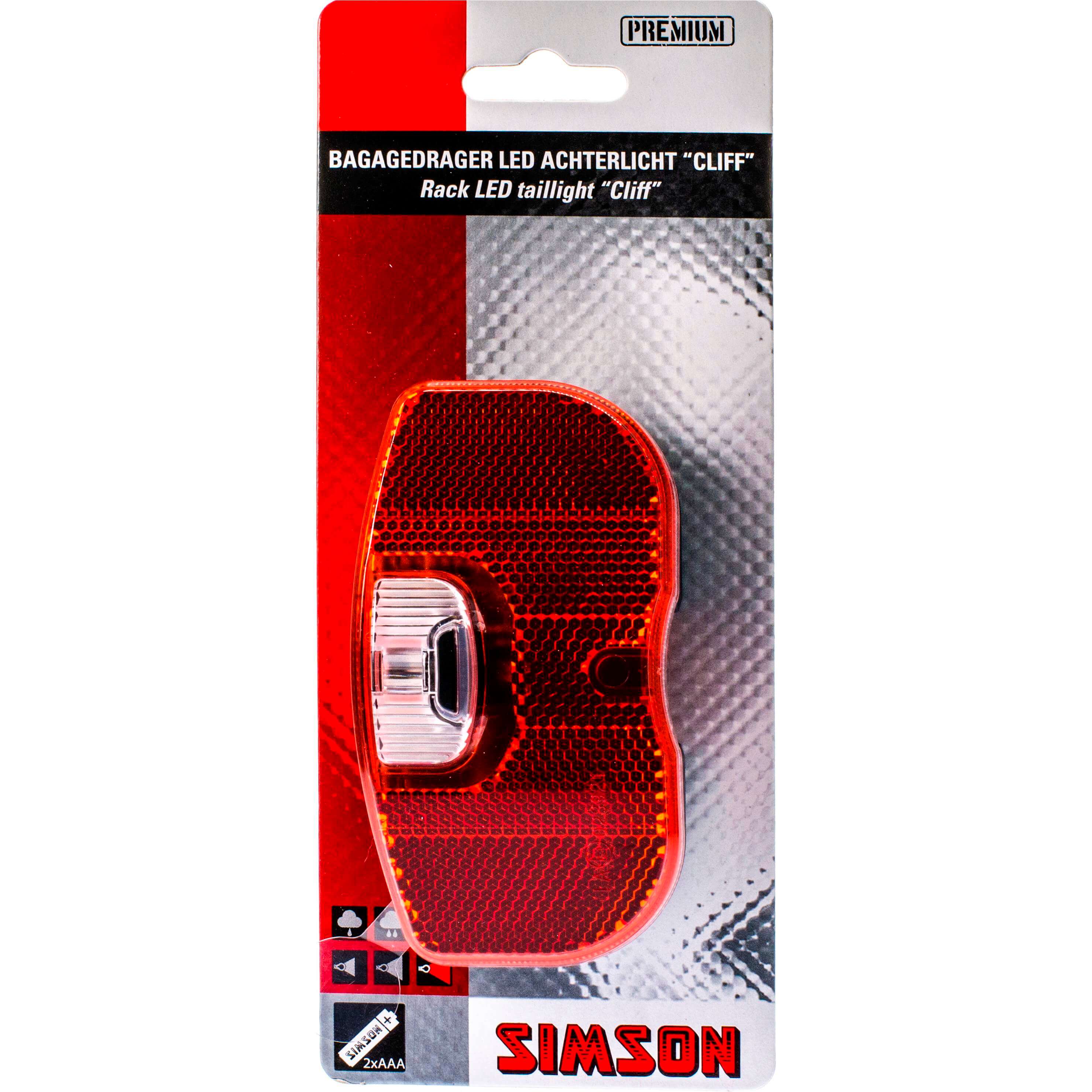 Simson achterlicht Cliff batterij 50/80mm - AE-trading