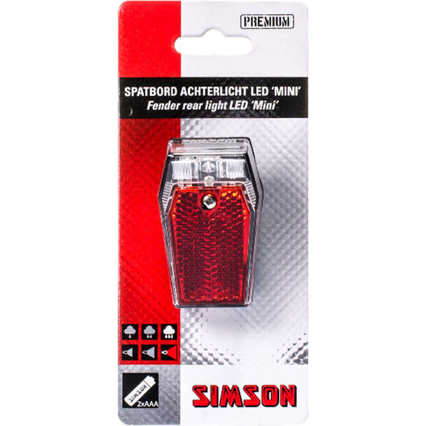 Simson achterlicht Mini batterij spatbord - AE-trading