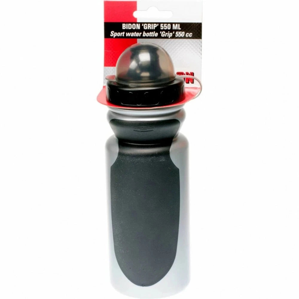 Simson bidon Grip 550ml zwart/grijs met stofkap - AE-trading