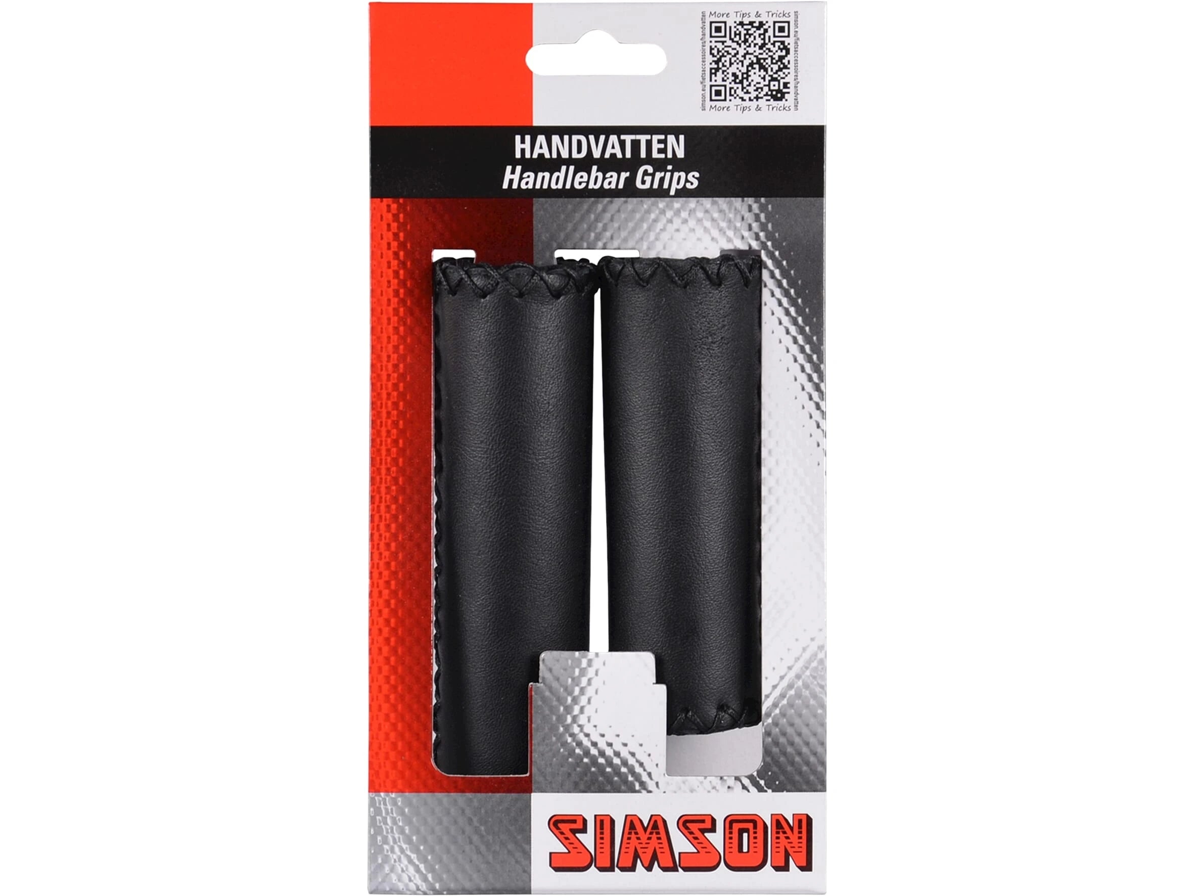 Simson handvatten leer kort/lang zwart - AE-trading