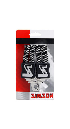 Simson snelbinder lang zwart/wit - AE-trading